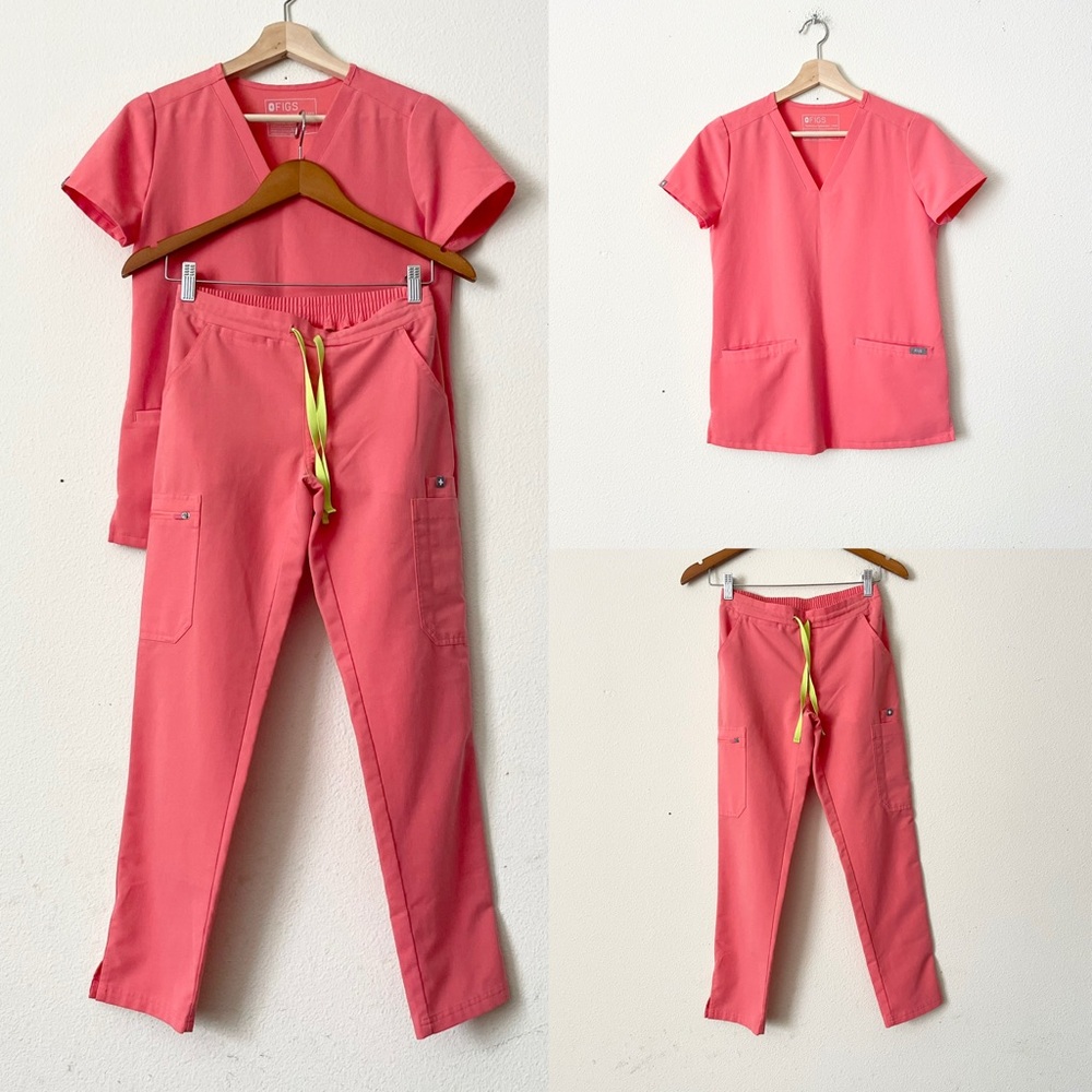 Figs Pink Women's Scrub Top